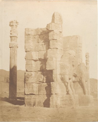 Wejście Porta di do ruin Persepolis, 1858. autorstwa Luigi Pesce