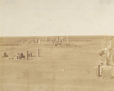 Widok ogólny Persepolis z góry, 1858. autorstwa Luigi Pesce