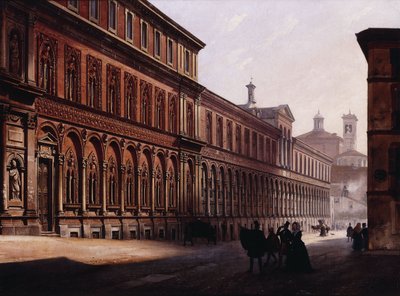 Ca „Grande w Via Festa del Perdona, z S, 1842 autorstwa Luigi Premazzi