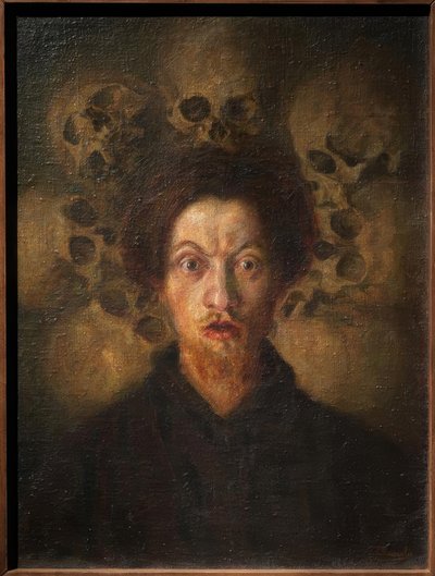 Autoportret z czaszkami autorstwa Luigi Russolo