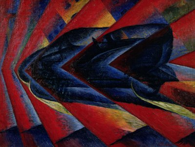 Dynamizm samochodu autorstwa Luigi Russolo