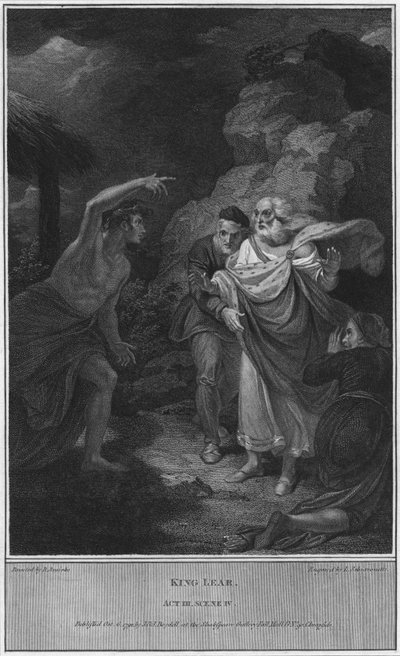 Król Lear. Akt III. Scena IV, 1792 autorstwa Luigi Schiavonetti