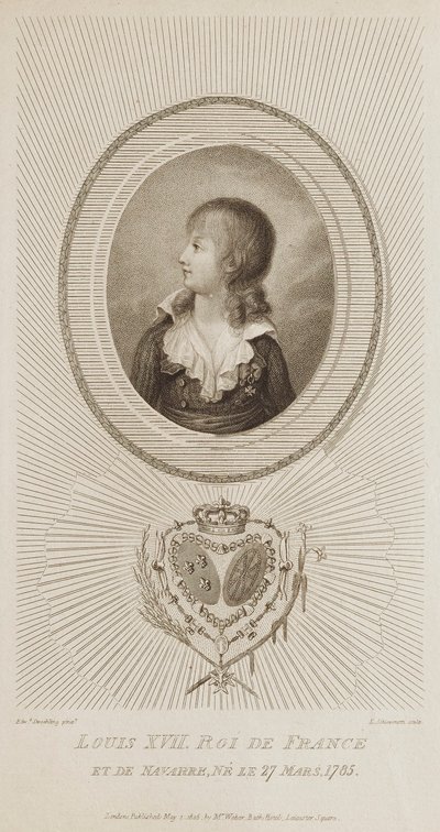 Ludwik XVII, król Francji autorstwa Luigi Schiavonetti