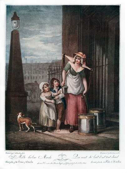Mleko pod pokojówkami, 1793. autorstwa Luigi Schiavonetti