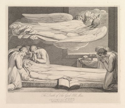 Śmierć starego dobrego człowieka, z wiersza Roberta Blaira, The Grave, 1 marca 1813. autorstwa Luigi Schiavonetti