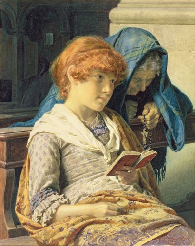 W kościele, 1883 autorstwa Luigi da Rios