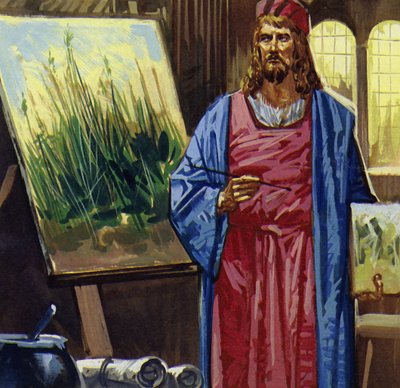 Durer podróżował do Wenecji i spędził tam większość czasu malując (litografia barwna) autorstwa Luis Arcas Brauner