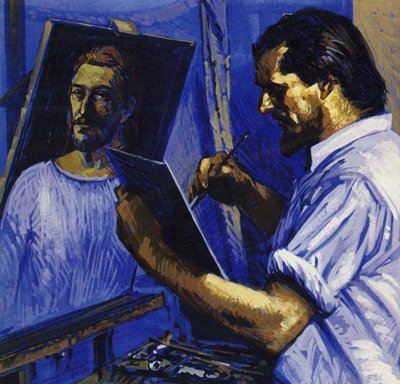 Gauguin żył w ubóstwie, sprzedając jedynie okazjonalne obrazy (kolorowe litografie). autorstwa Luis Arcas Brauner