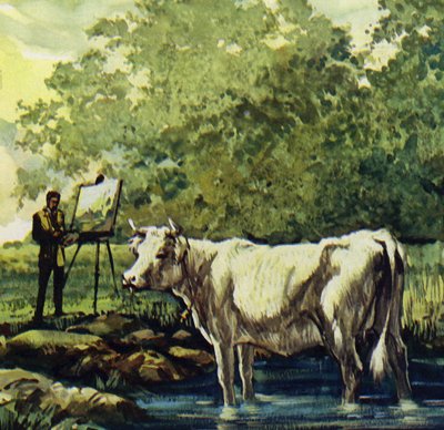 Renoir namalował otaczający go krajobraz (kolorowa litografia) autorstwa Luis Arcas Brauner