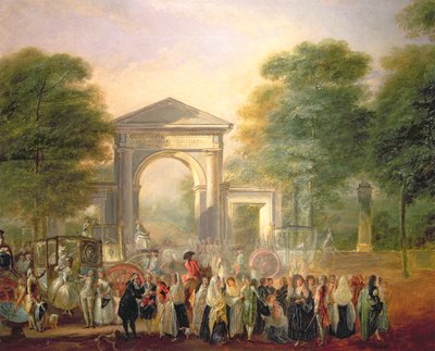 Aleja przed Ogrodem Botanicznym w Madrycie autorstwa Luis Paret y Alcazar