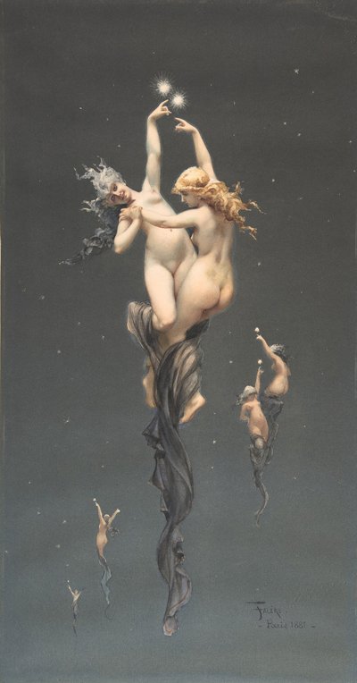 Bliźniacze gwiazdy, 1851-96. autorstwa Luis Riccardo Falero