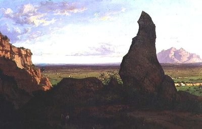 Pejzaż z Wybitną Skałą (olej na płótnie) autorstwa Luis Rigalt