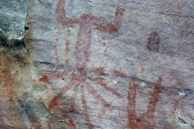 Piktografia, Faical, San Ignacio, Cajamarca, Peru, 2015. autorstwa Luis Rosendo.