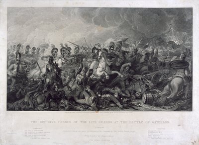 Decydująca szarża Strażników Życia w Waterloo autorstwa Luke (after) Clennell