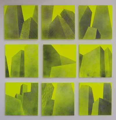 Constructed Series I - IX, 2014 (akryl na płótnie) autorstwa Luke M Walker