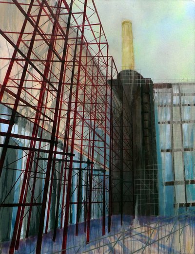 Praca w toku 15, 2016 (olej na płótnie) autorstwa Luke M Walker