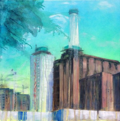 Praca w toku 9, 2015 (olej na płótnie) autorstwa Luke M Walker