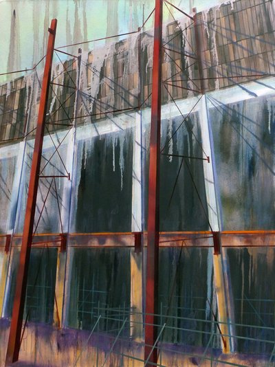 WorkinProgress 14, 2016 (olej na płótnie) autorstwa Luke M Walker