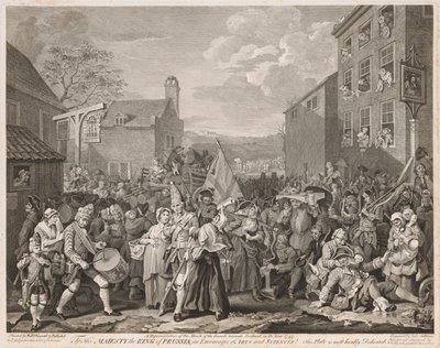 Marsz do Finchley w roku 1746 (po Hogarth) autorstwa Luke Sullivan