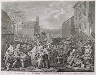 „Marsz do Finchley”, 1761. autorstwa Luke Sullivan