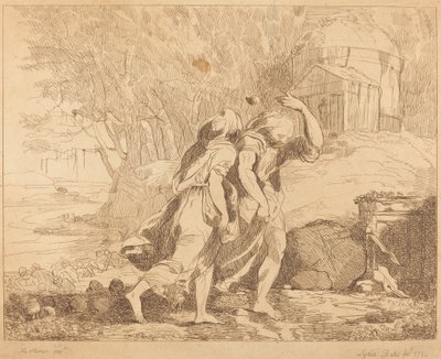Dwie uciekające postacie autorstwa Lydia Bates after John Hamilton Mortimer
