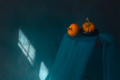 Jesienne dynie w świetle okna autorstwa Lydia Jacobs