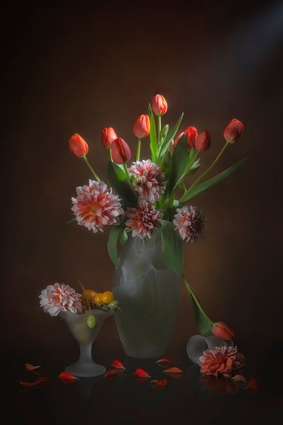 Elegancka martwa natura kwiatowa autorstwa Lydia Jacobs