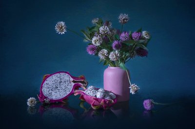 Nastrojowe kwiaty smoczego owocu autorstwa Lydia Jacobs