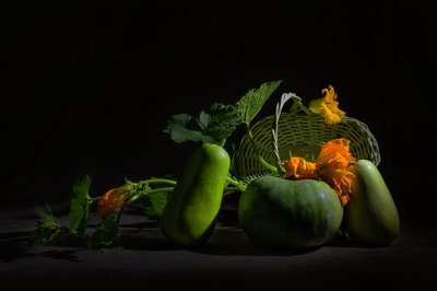 Barwna martwa natura ze żniwami autorstwa Lydia Jacobs