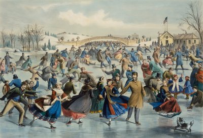 Central Park, Zima - Staw Łyżwiarski, 1862. autorstwa Lyman Wetmore Atwater