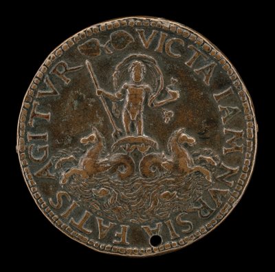 Neptun w morskim samochodzie [rewers]. autorstwa Lysippus Junior