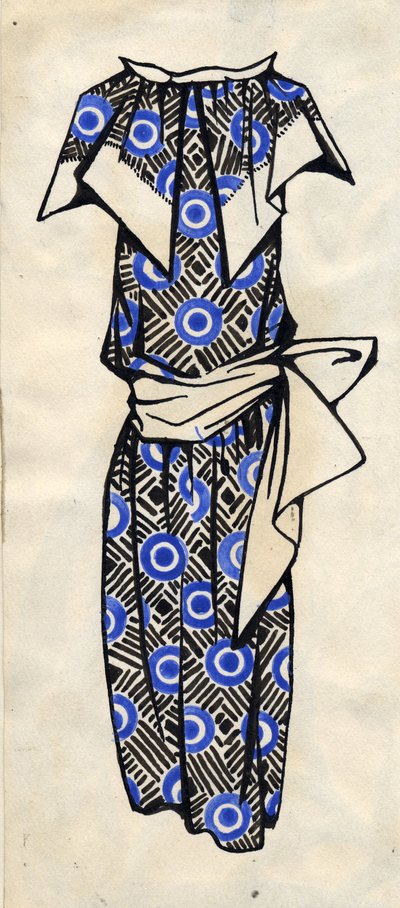Projekt sukienki, 1924. autorstwa Lyubov Sergeevna Popova