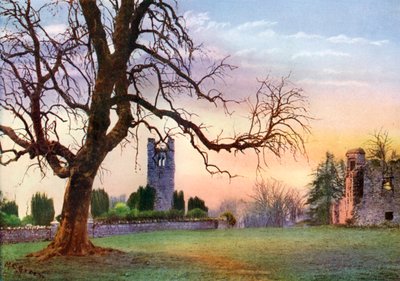 Ruiny na wzgórzu Slane, hrabstwo Meath, Irlandia, 1924-1926 autorstwa MC Green