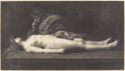 Lewita Efraima i jego zmarła żona autorstwa M.G. Fuchs after Jean Jacques Henner