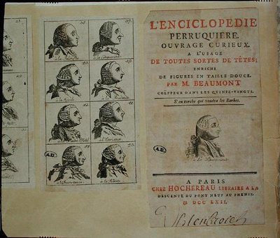 Encyklopedia perukarzy, wydana w Paryżu autorstwa M. Beaumont