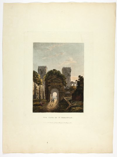 Brama św. Sebastiana, płyta siedemnasta z Ruin Rzymu autorstwa M. Dubourg