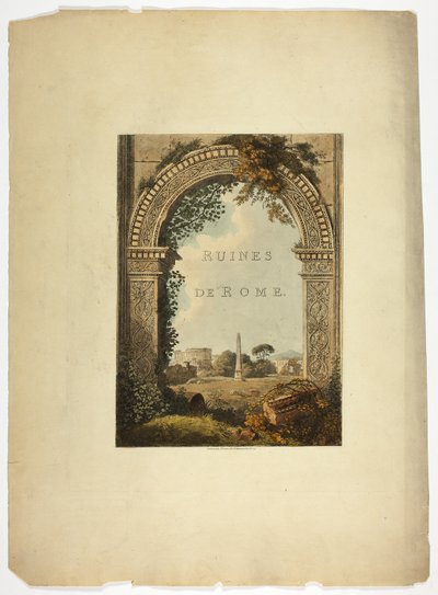Strona tytułowa Ruin Rzymu autorstwa M. Dubourg