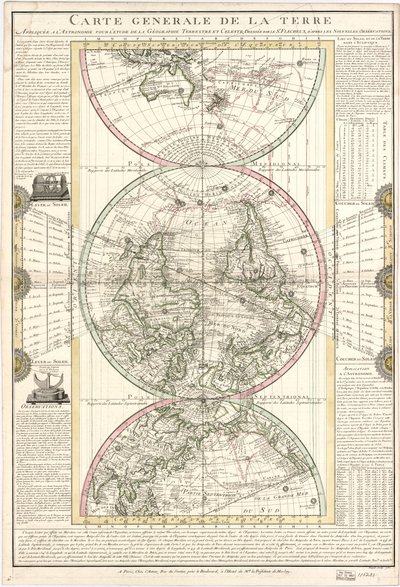 ogólna mapa ziemi autorstwa M. Flecheux