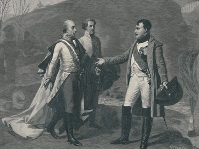 Spotkanie Napoleona i Franciszka I po Austerlitz, 1805, 1896 autorstwa M. Haider