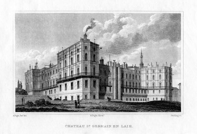 Zamek Saint Germain en Laye, Paryż, ok. 1830 r. autorstwa M. J. Starling