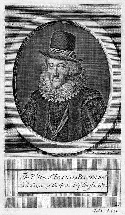 Sir Francis Bacon, wicehrabia St Albans, angielski filozof, naukowiec i mąż stanu. autorstwa M. van de Gucht