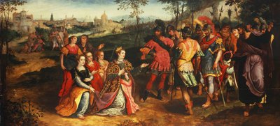 Coriolanus i Volumnia, autorstwa Maarten de Vos