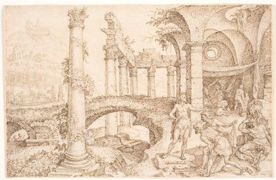 Szynka szydząca z Noego autorstwa Maarten van Heemskerck