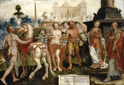 Momus krytykuje dzieła bogów autorstwa Maarten van Heemskerck