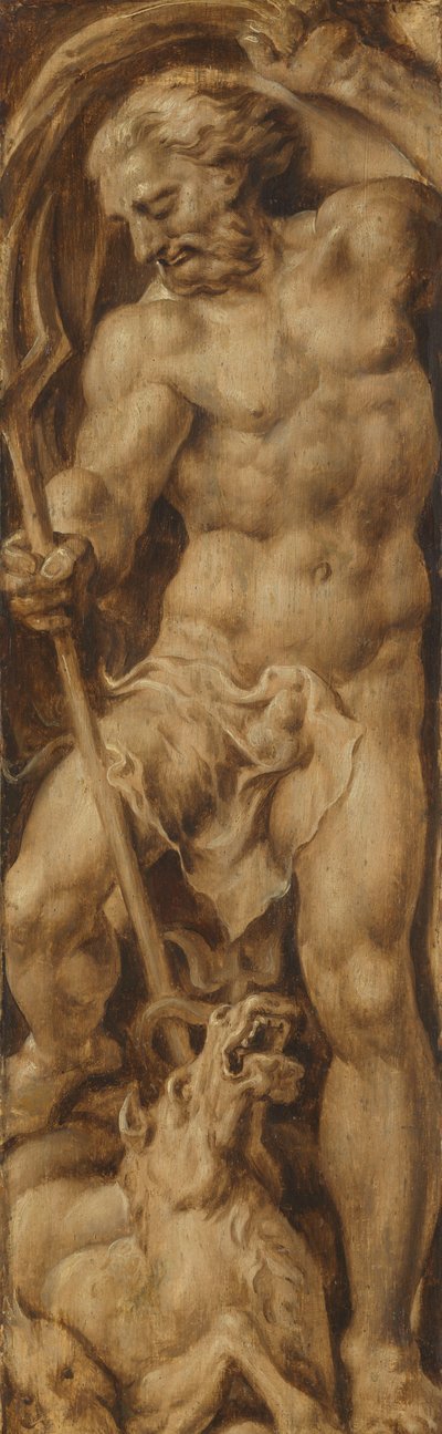 Neptun dźgający konika morskiego autorstwa Maarten van Heemskerck