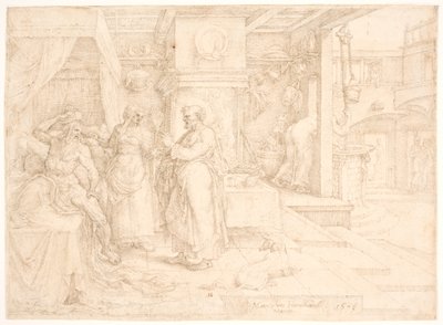 Piotr uzdrawia sparaliżowanego Eneasza autorstwa Maarten van Heemskerck