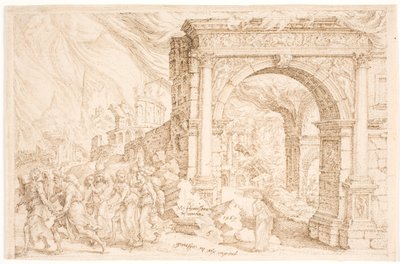Zniszczenie Sodomy autorstwa Maarten van Heemskerck