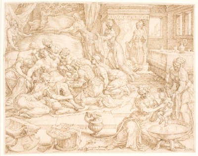 Tamar rodzi Farezog Jarah autorstwa Maarten van Heemskerck