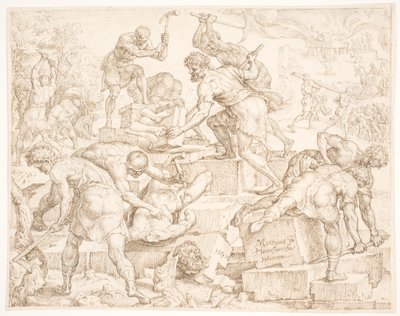 Zniszczenie Ołtarza Baala autorstwa Maarten van Heemskerck