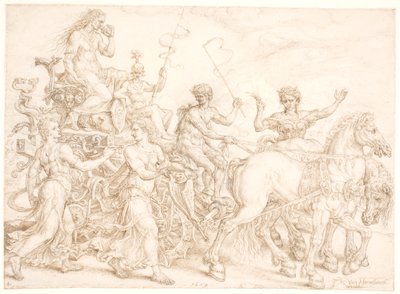 Rydwan triumfalny. Invidia (Zazdrość) autorstwa Maarten van Heemskerck